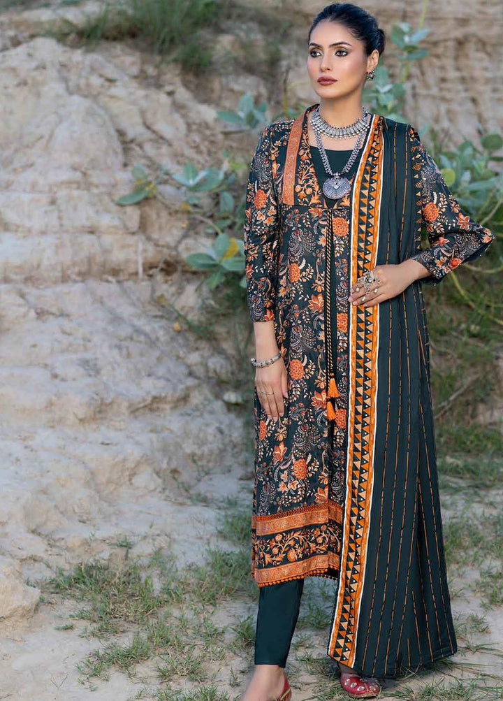 Gul Ahmed Printed Linen Suits Unstitched 3 Piece GA22LN LT-22016A - Winter Collection