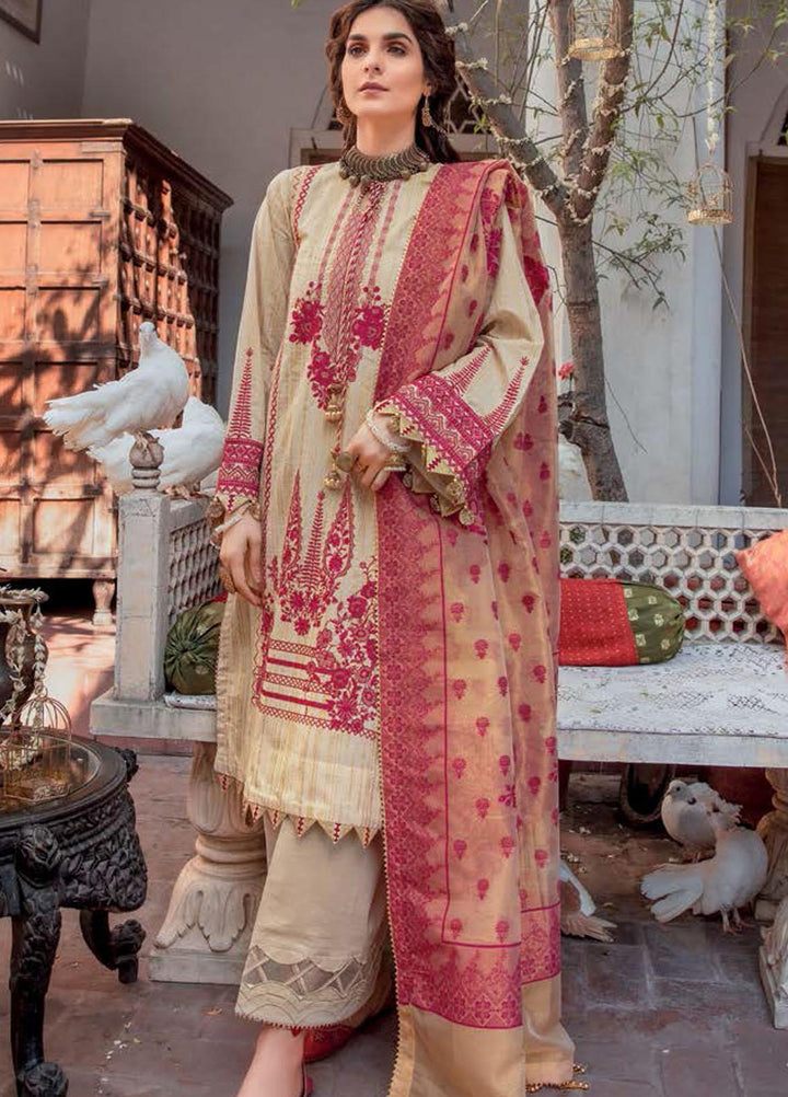 Gul Ahmed Embroidered Lawn Suits Unstitched 3 Piece GA22LF FE12201 - Luxury Eid Collection