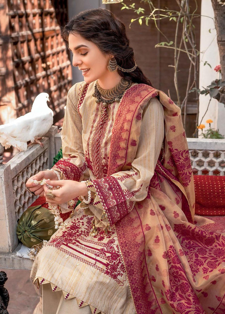 Gul Ahmed Embroidered Lawn Suits Unstitched 3 Piece GA22LF FE12201 - Luxury Eid Collection