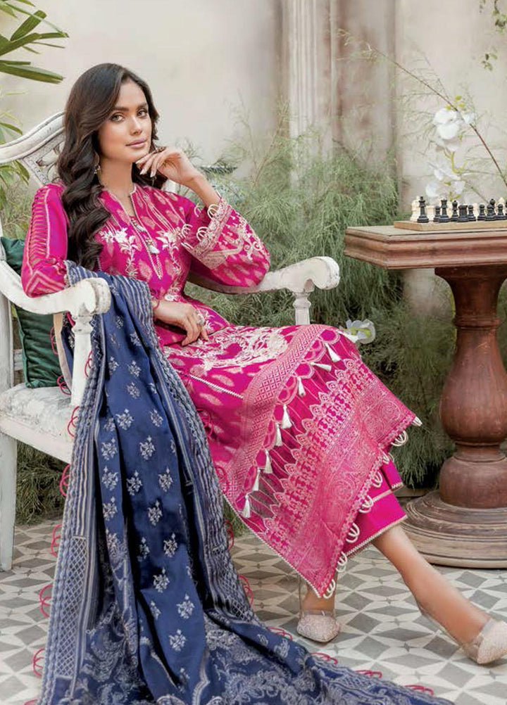 Gul Ahmed Embroidered Jacquard Suits Unstitched 3 Piece GA22LF FE22027 - Luxury Eid Collection