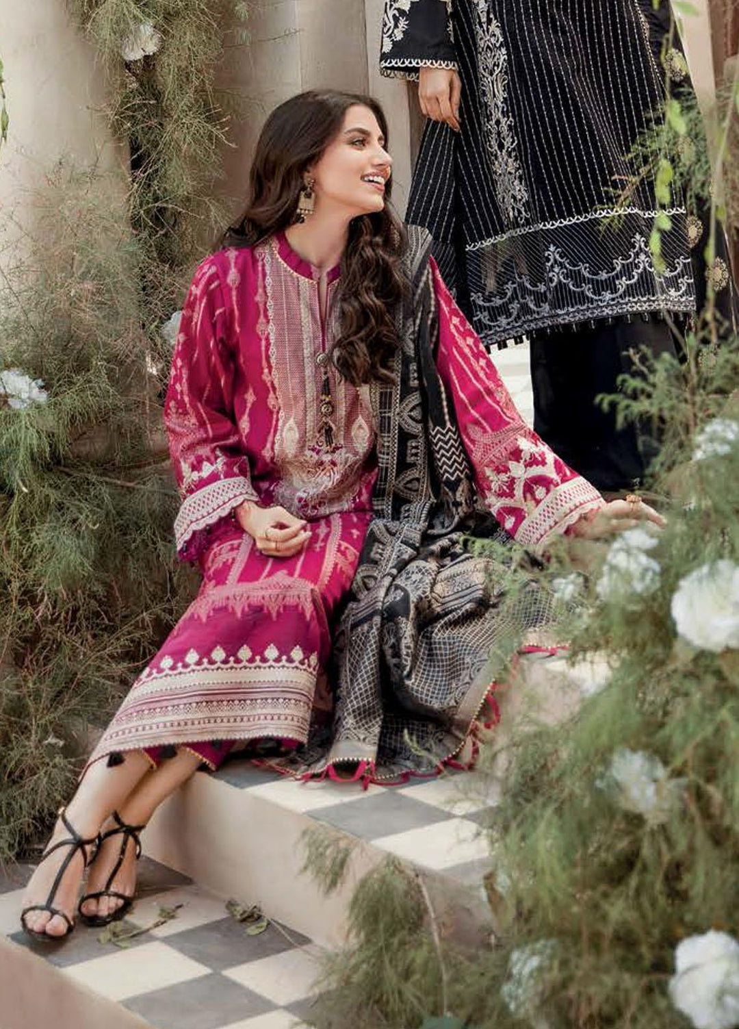 Gul Ahmed Embroidered Jacquard Suits Unstitched 3 Piece GA22LF FE22028 - Luxury Eid Collection