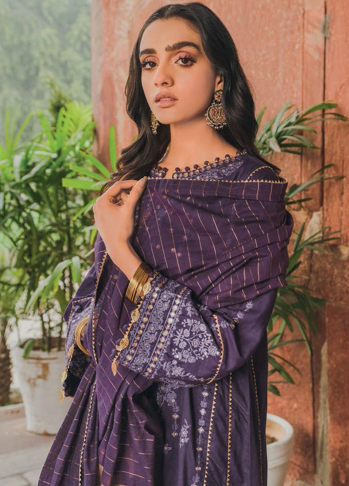 Gul Ahmed Embroidered Lawn Suits Unstitched 3 Piece GA22LF FE22024 - Luxury Eid Collection