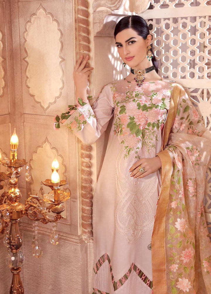 Gul Ahmed Embroidered Lawn Suits Unstitched 3 Piece GA22LF FE22034 - Luxury Eid Collection