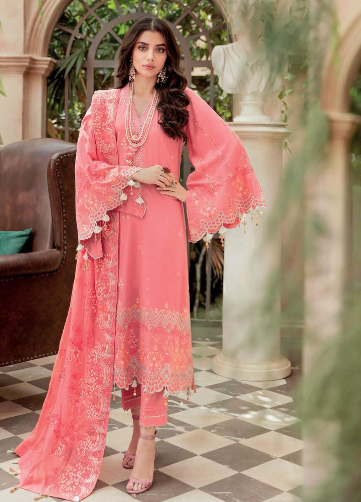 Gul Ahmed Embroidered Zari Suits Unstitched 3 Piece GA22LF FE12156 - Luxury Eid Collection