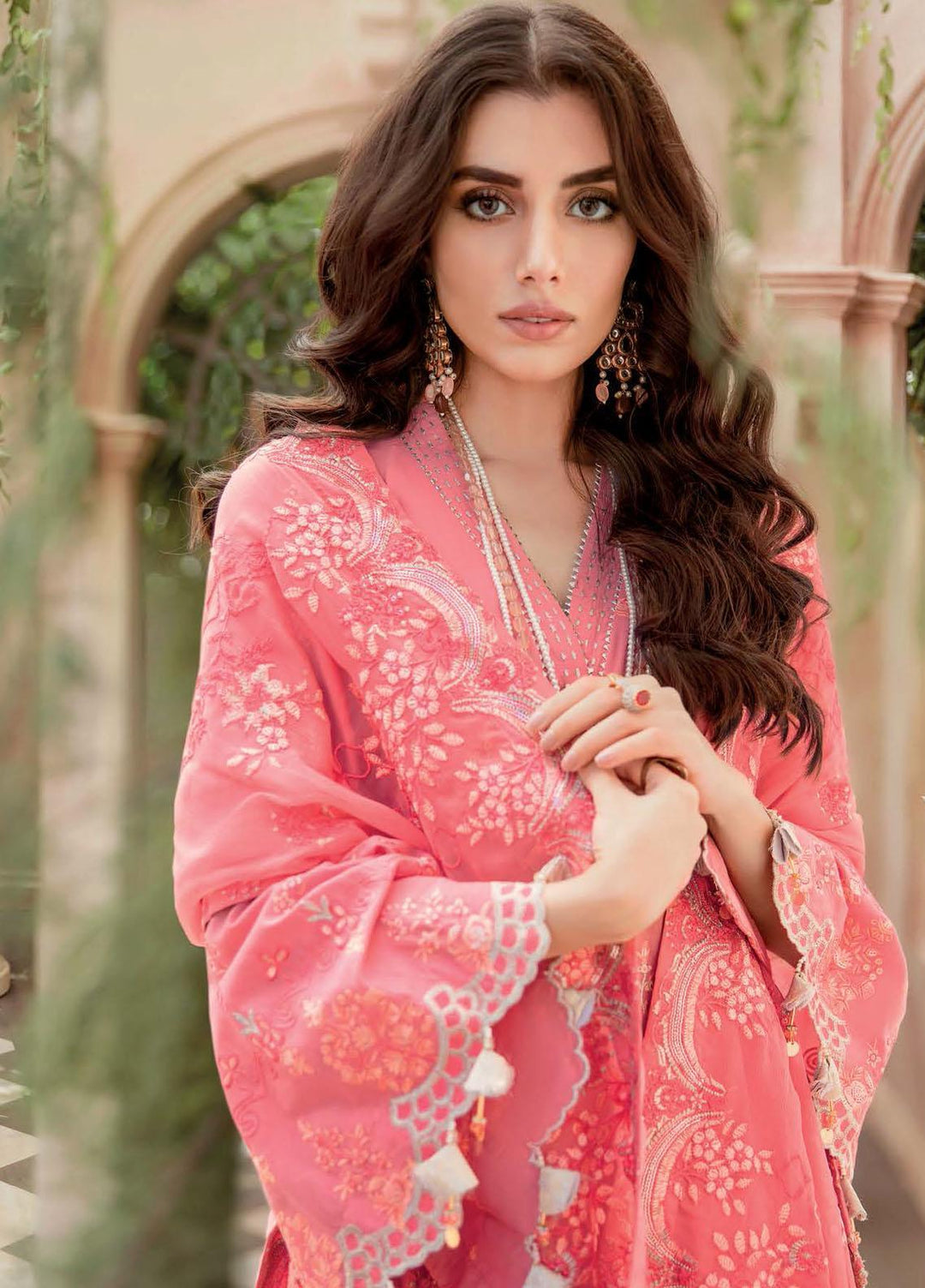 Gul Ahmed Embroidered Zari Suits Unstitched 3 Piece GA22LF FE12156 - Luxury Eid Collection