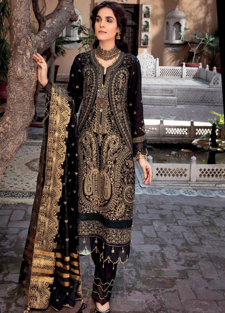 Gul Ahmed Embroidered Organza Suits Unstitched 3 Piece GA22LF FE22041 - Luxury Eid Collection