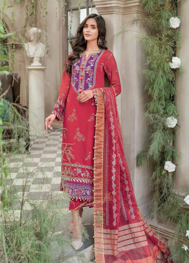 Gul Ahmed Embroidered Dobby Suits Unstitched 3 Piece GA22LF FE12024 - Luxury Eid Collection