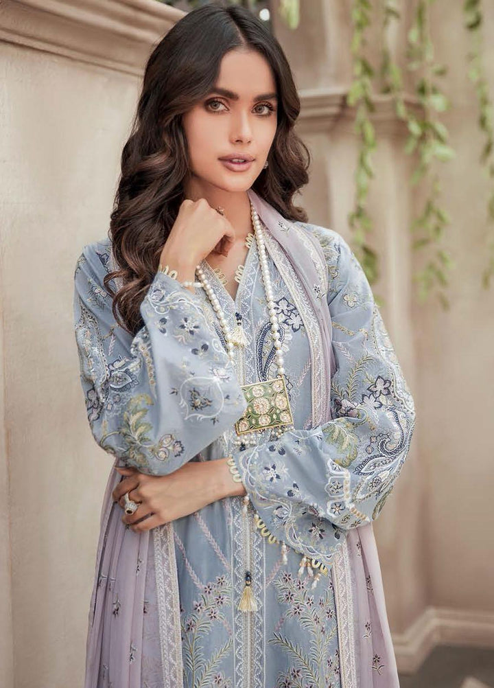 Gul Ahmed Embroidered Organza Suits Unstitched 3 Piece GA22LF FE12059 - Luxury Eid Collection