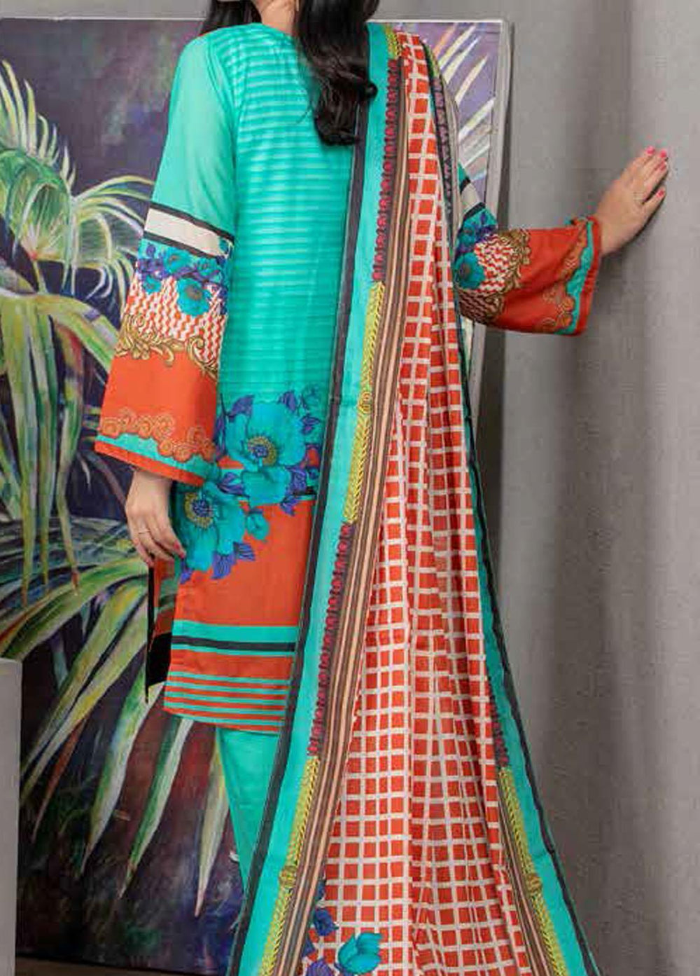 Malmal By Gul Ahmed Embroidered Lawn Suits Unstitched 3 Piece GA21-ML2 118B - Summer Collection