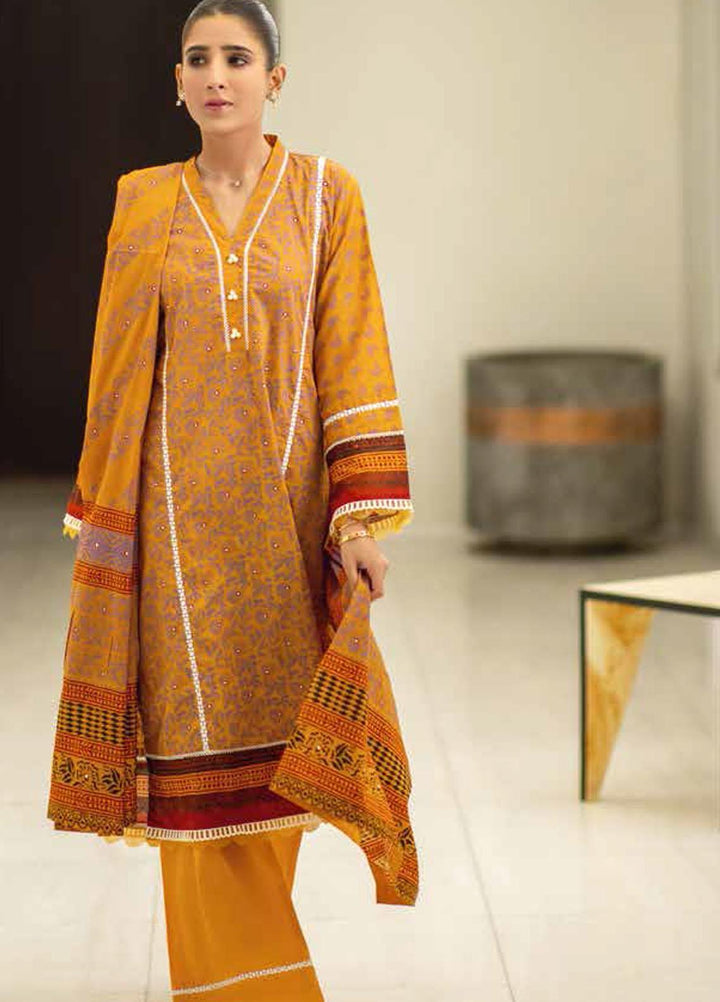 Gul Ahmed Printed Lawn Suits Unstitched 3 Piece GA22ML CL-22176 A - Summer Collection