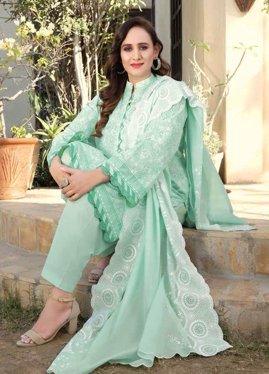 Gul Ahmed Embroidered Lawn Suits Unstitched 3 Piece GA22ML DM-22009 - Summer Collection