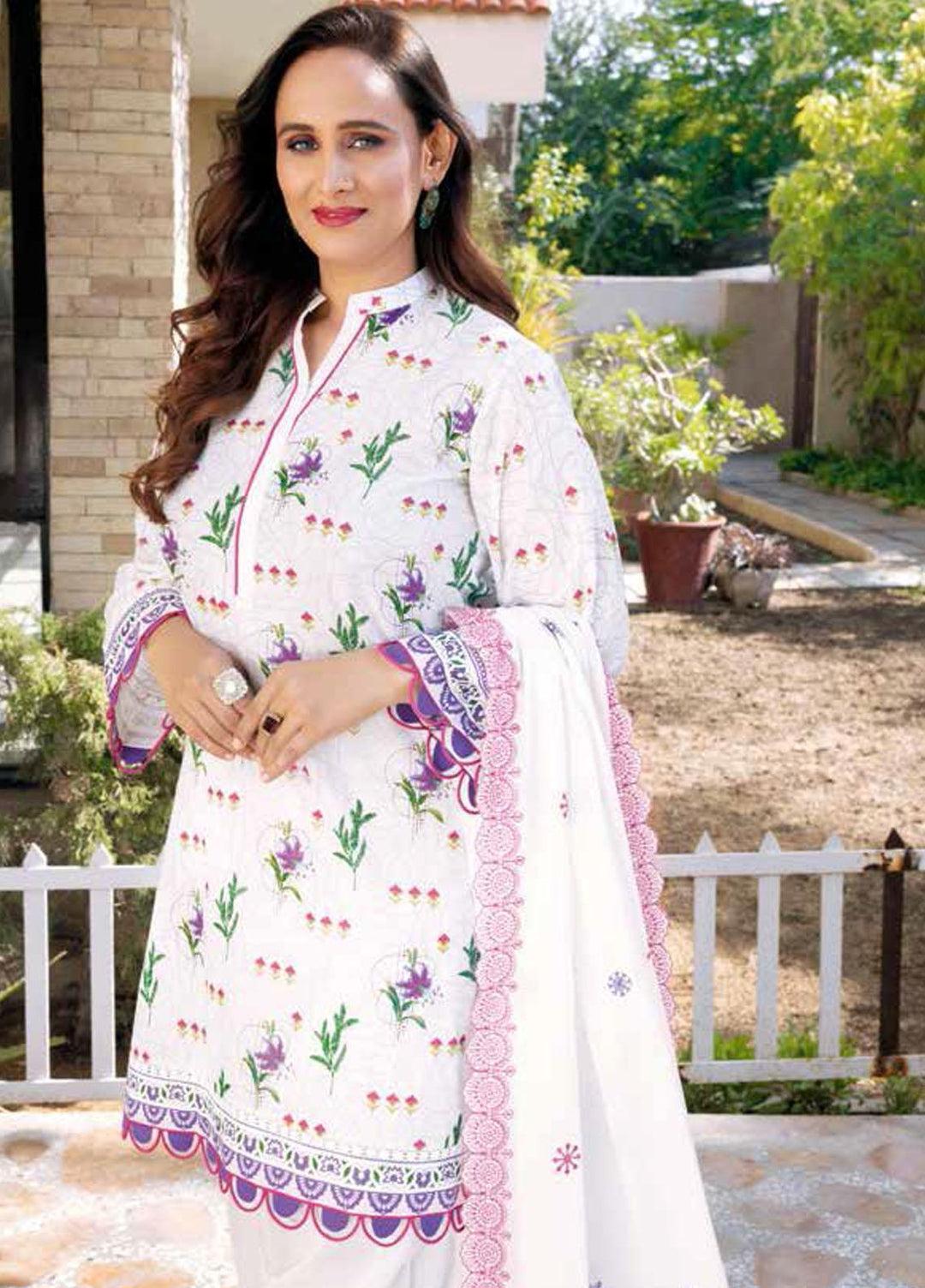 Gul Ahmed Embroidered Lawn Suits Unstitched 3 Piece GA22ML DM-22012 - Summer Collection