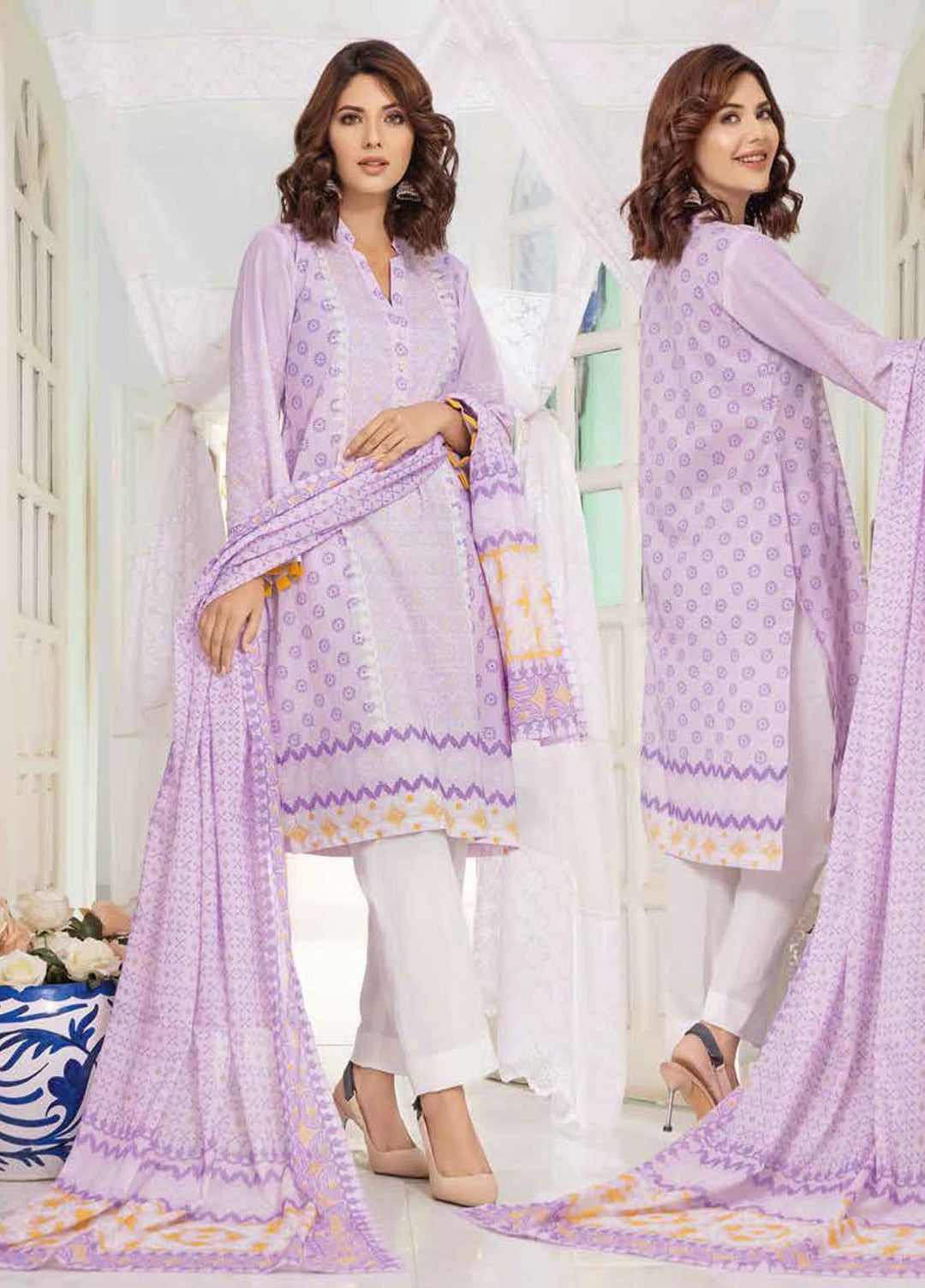 Gul Ahmed Printed Lawn Suits Unstitched 2 Piece GA22ML TL-22033 - Summer Collection
