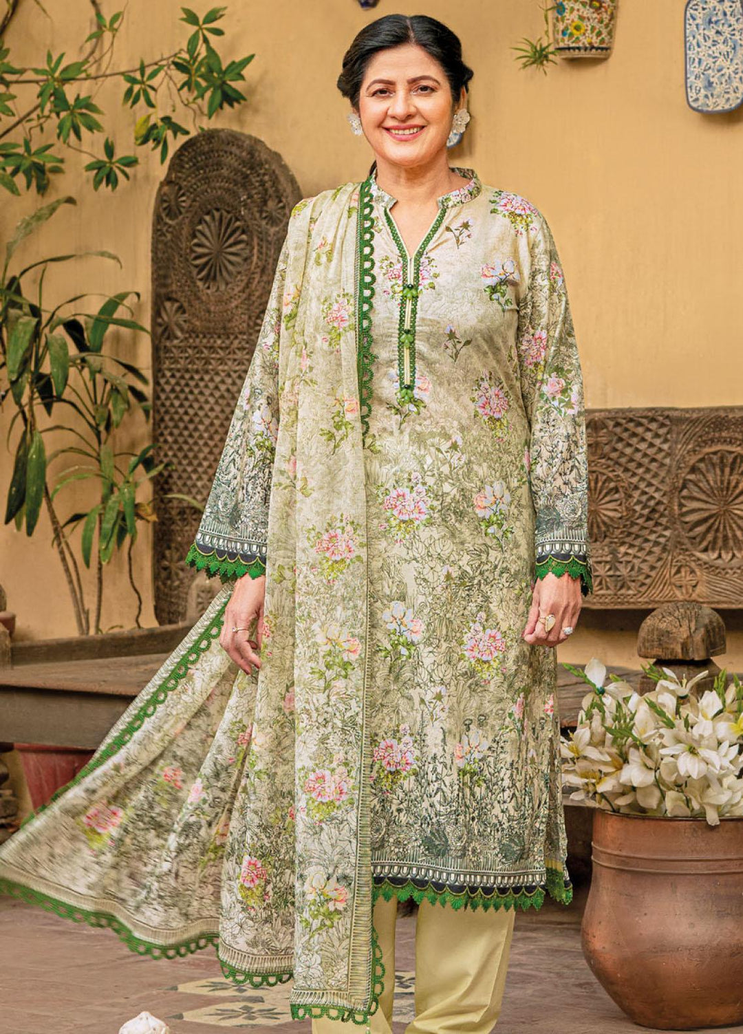 Mother Collection By Gul Ahmed Printed Lawn Suits Unstitched 3 Piece GA23M BM-32001 - Summer Collection