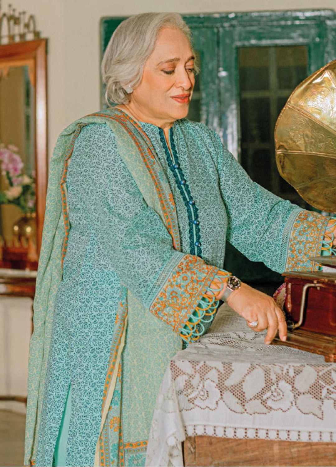 Mother Collection By Gul Ahmed Printed Lawn Suits Unstitched 3 Piece GA23M CL-32079B - Summer Collection