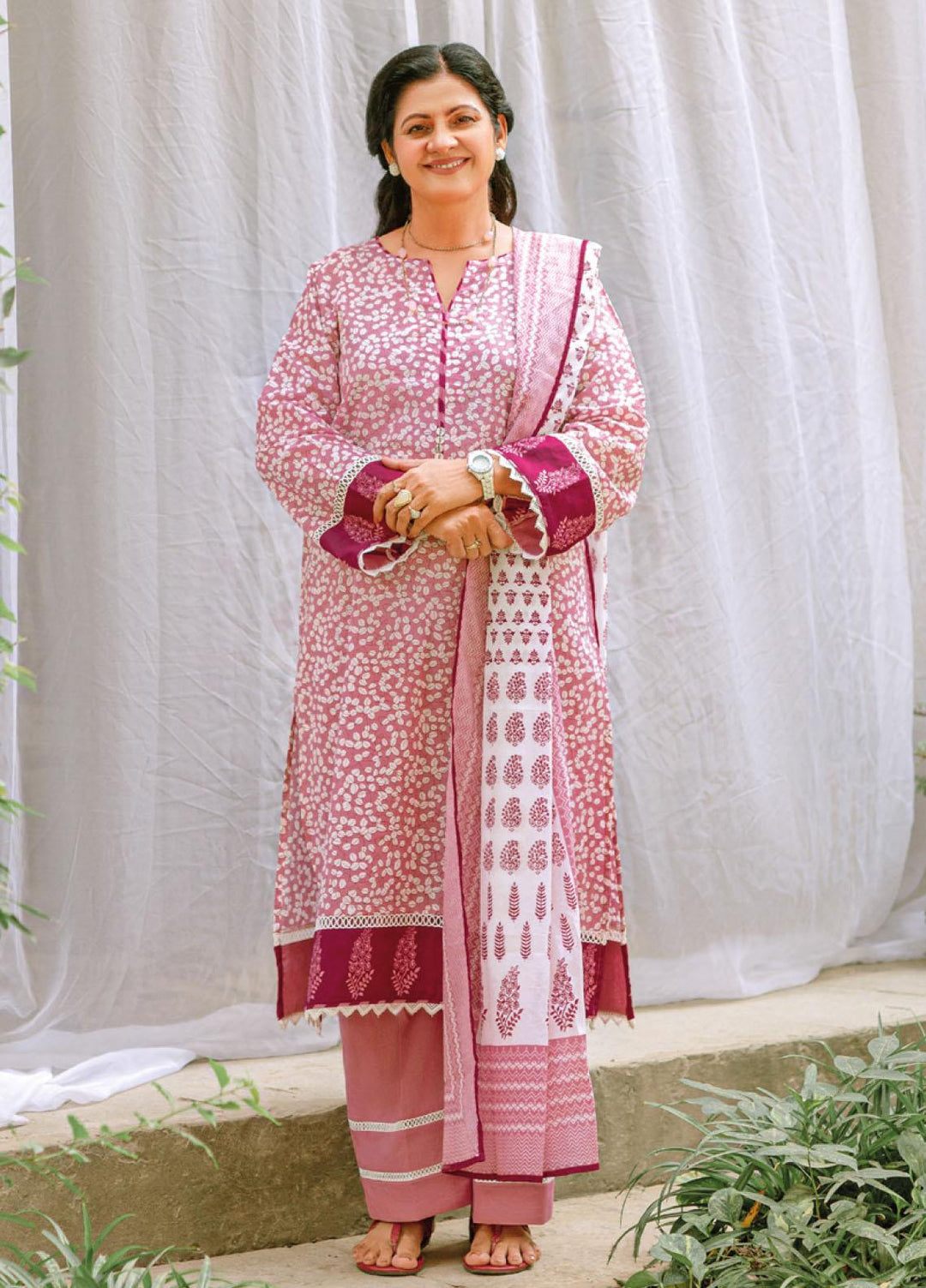 Mother Collection By Gul Ahmed Printed Lawn Suits Unstitched 3 Piece GA23M CL-32080B - Summer Collection