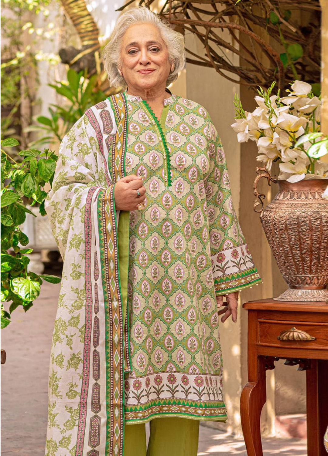 Mother Collection By Gul Ahmed Printed Lawn Suits Unstitched 3 Piece GA23M CL-32081A - Summer Collection