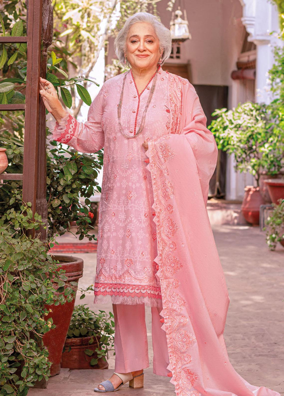Mother Collection By Gul Ahmed Embroidered Lawn Suits Unstitched 3 Piece GA23M DM-32004 - Summer Collection