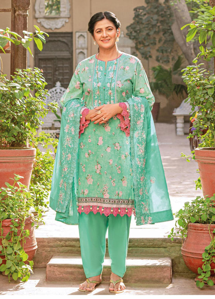 Mother Collection By Gul Ahmed Embroidered Lawn Suits Unstitched 3 Piece GA23M DM-32006 - Summer Collection