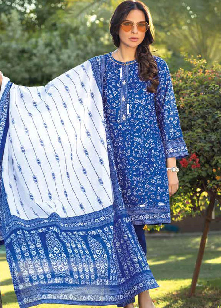 Gul Ahmed Printed Lawn Suits Unstitched 3 Piece GA21M CL-1049 B - Summer Collection