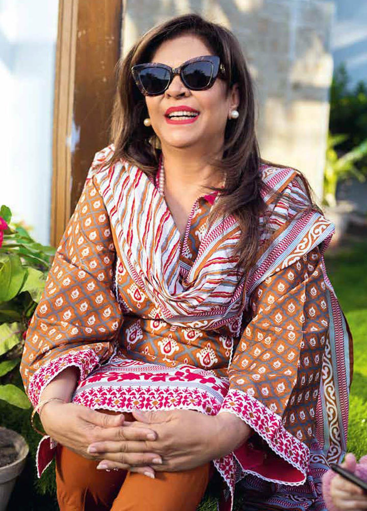 Gul Ahmed Printed Lawn Suits Unstitched 3 Piece GA21M CL-1082 B - Summer Collection