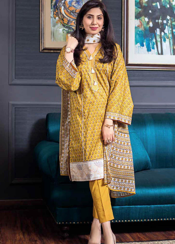 Gul Ahmed Printed Lawn Suits Unstitched 3 Piece GA21M CL-1087 B - Summer Collection