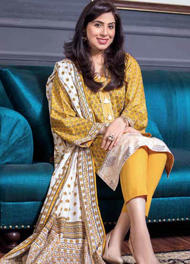 Gul Ahmed Printed Lawn Suits Unstitched 3 Piece GA21M CL-1087 B - Summer Collection