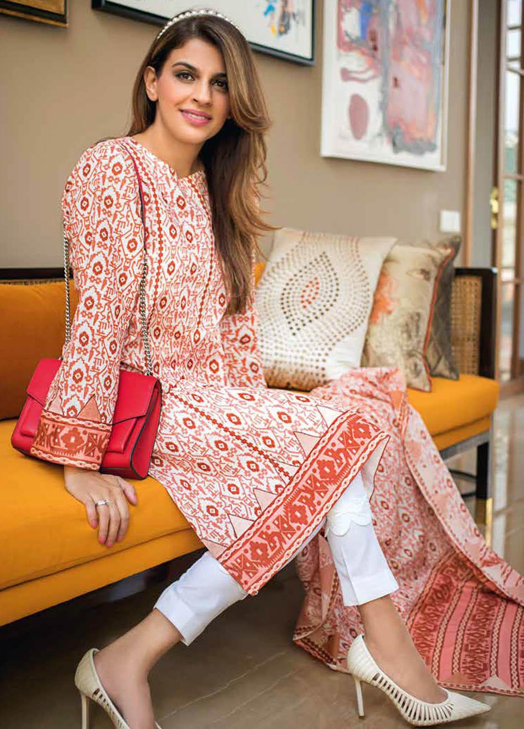 Gul Ahmed Printed Lawn Suits Unstitched 3 Piece GA21M CL-1102 B - Summer Collection