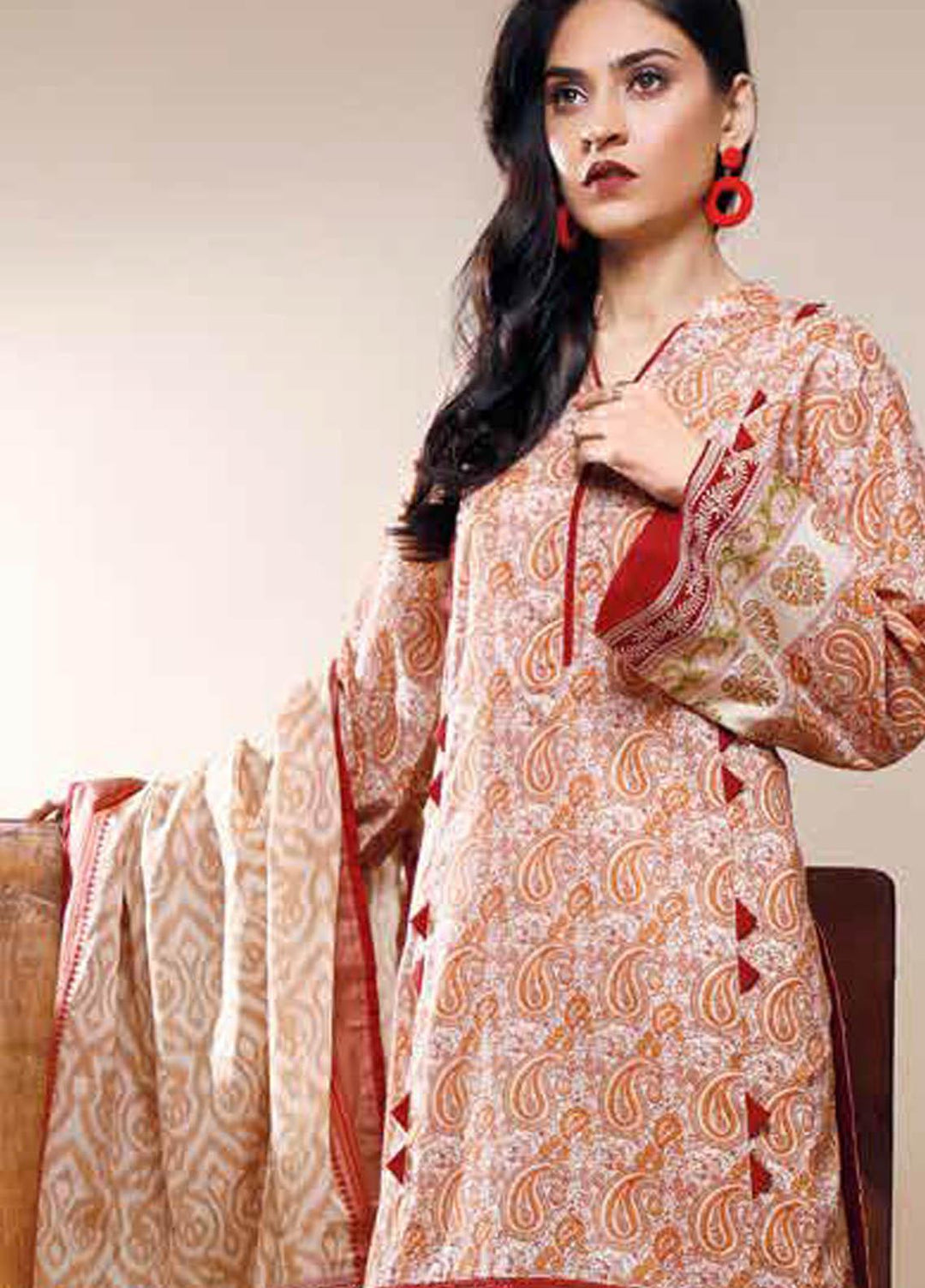 Gul Ahmed Printed Lawn Suits Unstitched 3 Piece GA21M CL-1111 B - Summer Collection