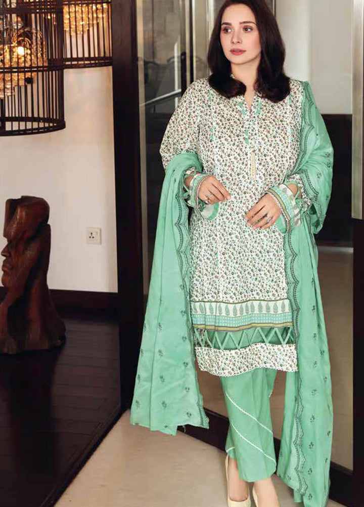 Gul Ahmed Embroidered Lawn Suits Unstitched 3 Piece GA21M CL-1277 - Summer Collection