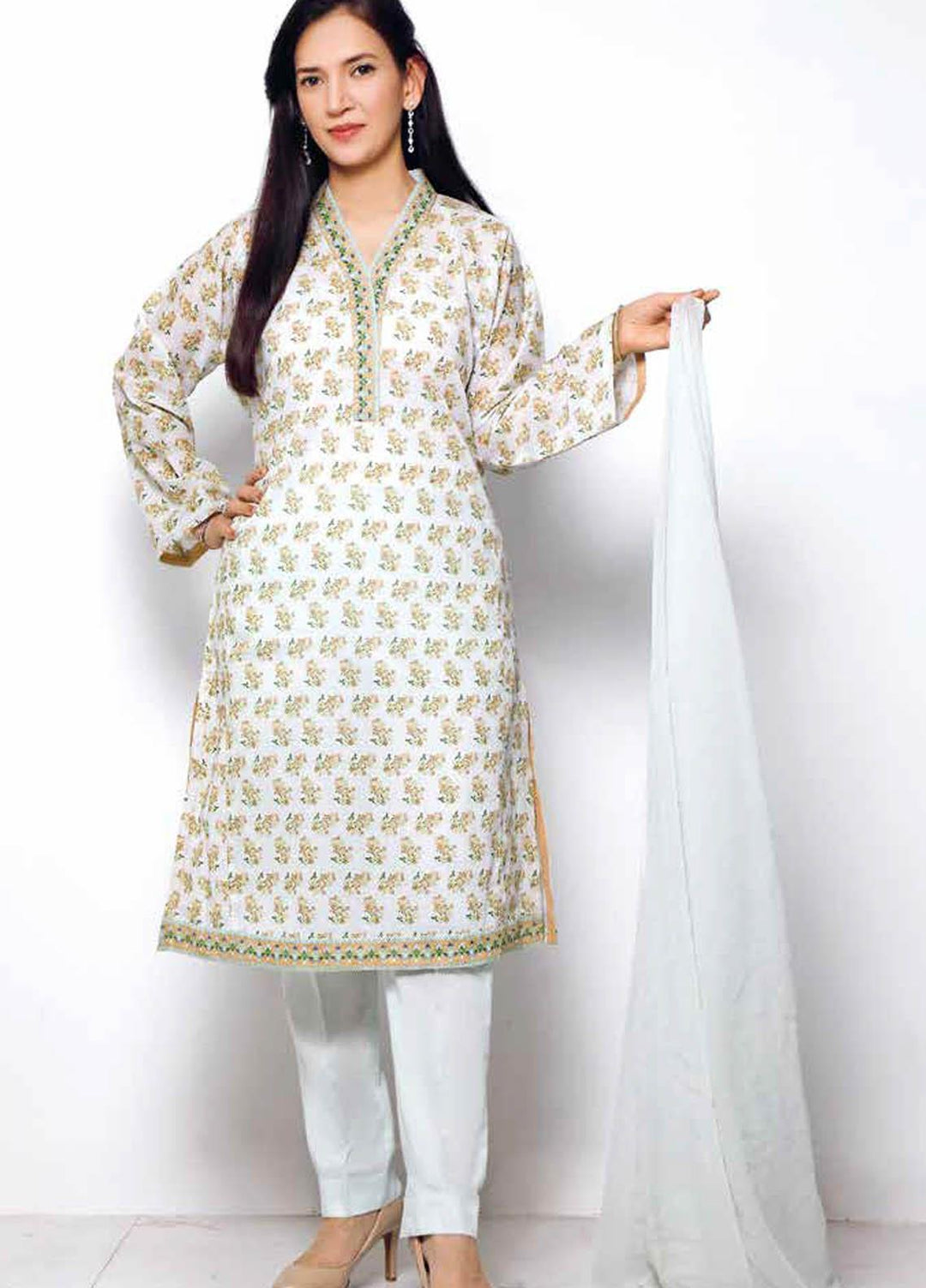 Gul Ahmed Printed Lawn  Unstitched Kurties GA21M SL-902 B - Summer Collection