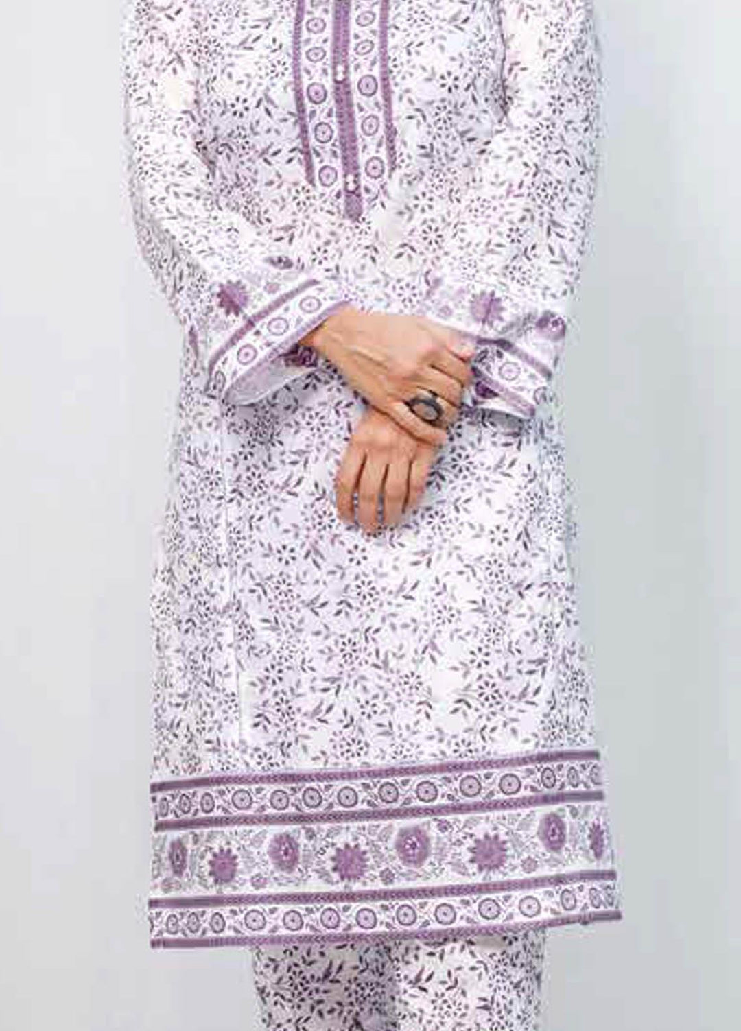 Gul Ahmed Printed Lawn  Unstitched Kurties GA21M SL-904 B - Summer Collection