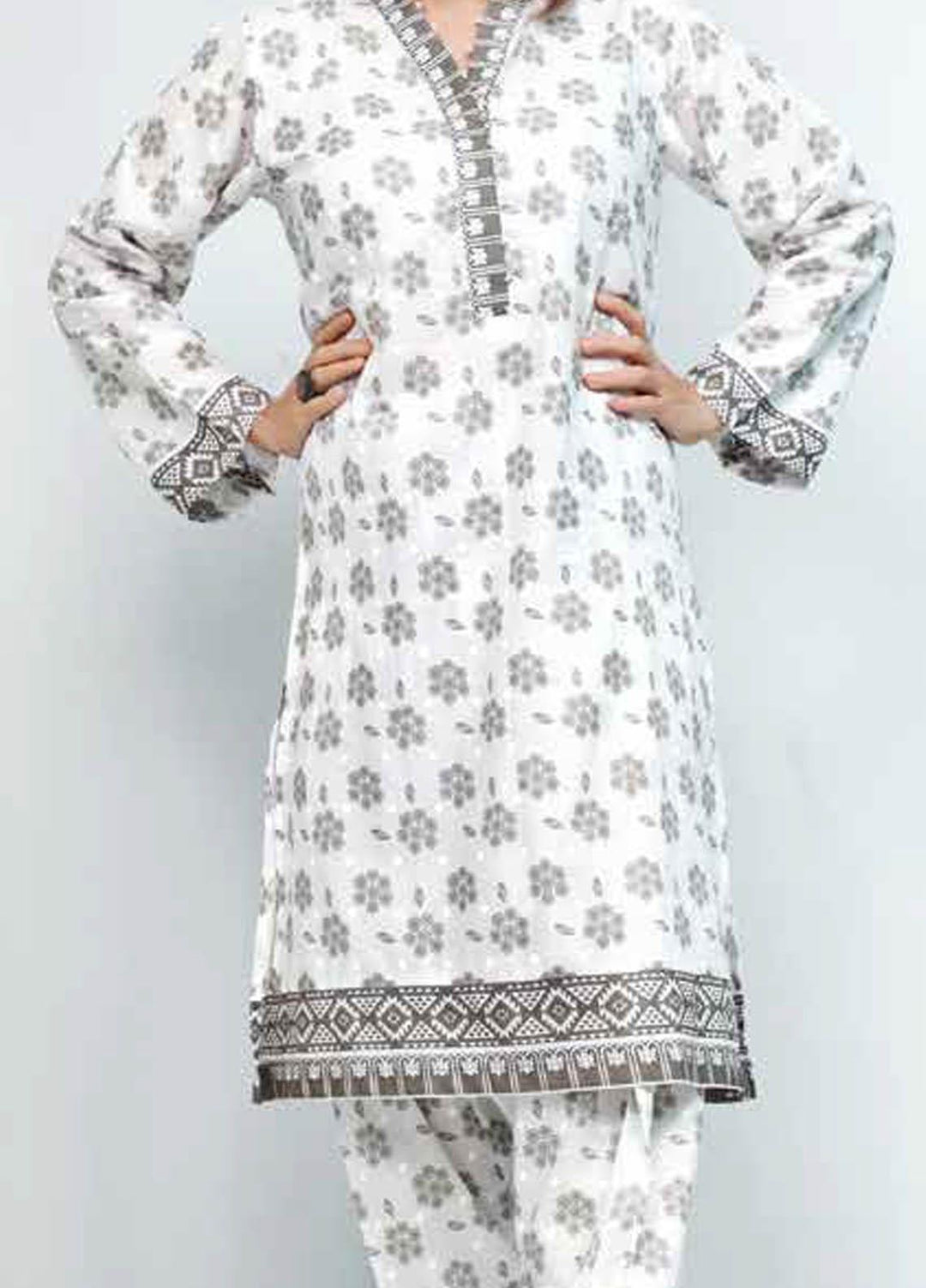 Gul Ahmed Printed Lawn  Unstitched Kurties GA21M SL-905 B - Summer Collection