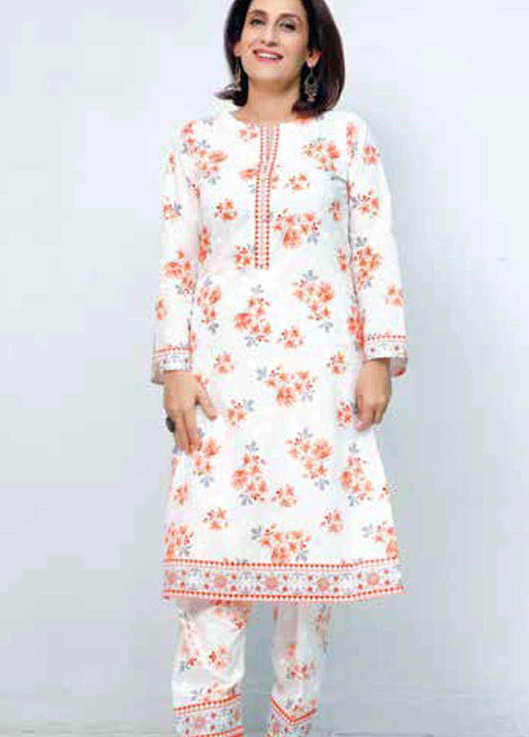 Gul Ahmed Printed Lawn  Unstitched Kurties GA21M SL-906 B - Summer Collection