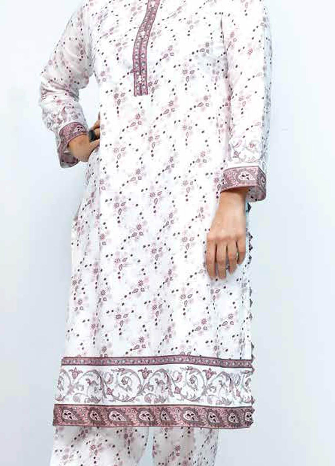 Gul Ahmed Printed Lawn  Unstitched Kurties GA21M SL-907 B - Summer Collection