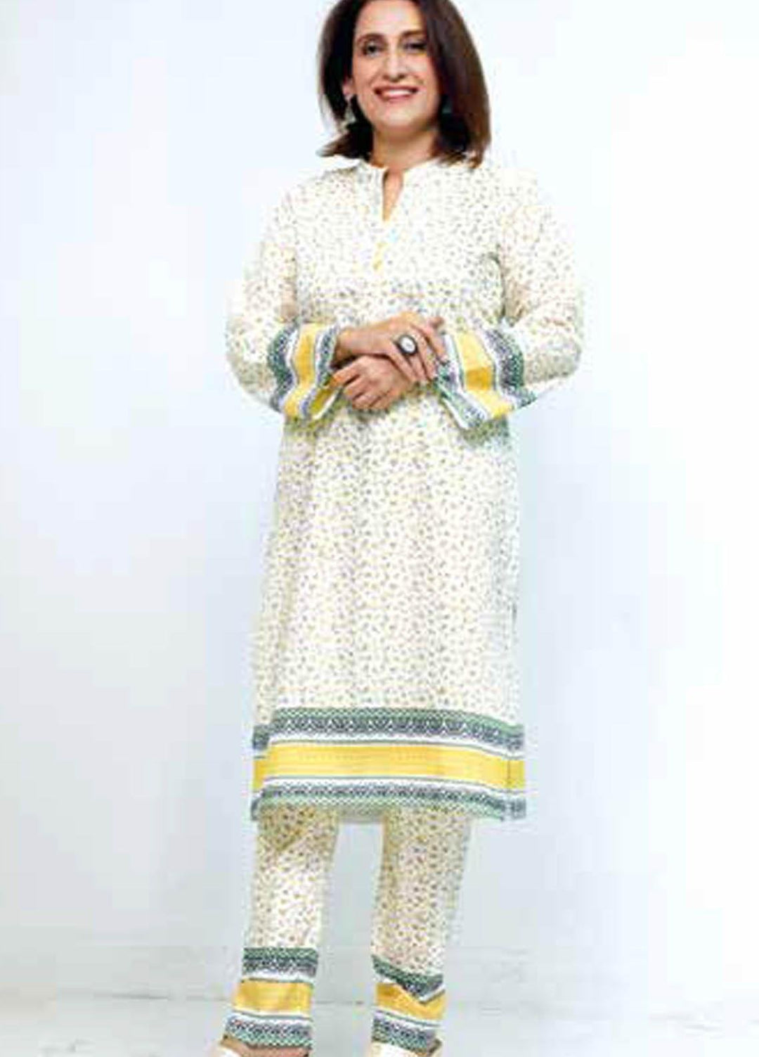 Gul Ahmed Printed Lawn  Unstitched Kurties GA21M SL-908 B - Summer Collection