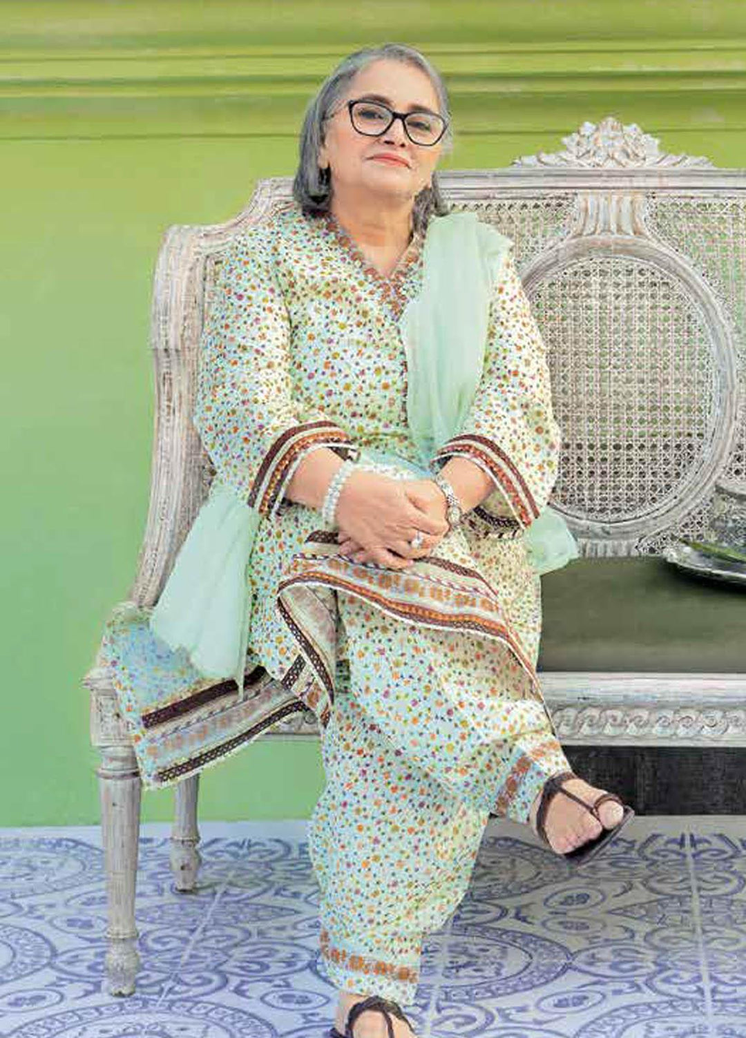 Gul Ahmed Printed Lawn  Unstitched Kurties GA21M SL-909 A - Summer Collection
