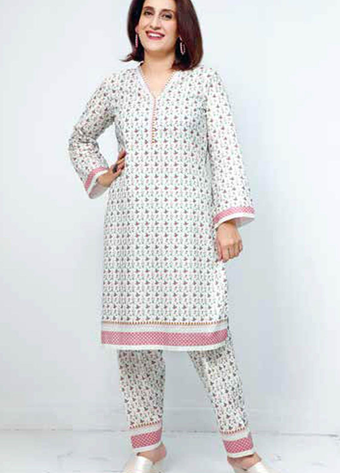 Gul Ahmed Printed Lawn  Unstitched Kurties GA21M SL-910 B - Summer Collection