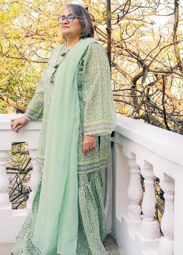 Gul Ahmed Printed Lawn  Unstitched Kurties GA21M SL-912 A - Summer Collection