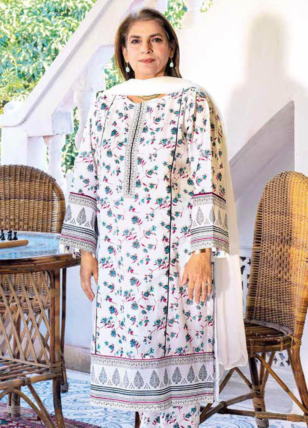 Gul Ahmed Printed Lawn  Unstitched Kurties GA21M SL-917 A - Summer Collection