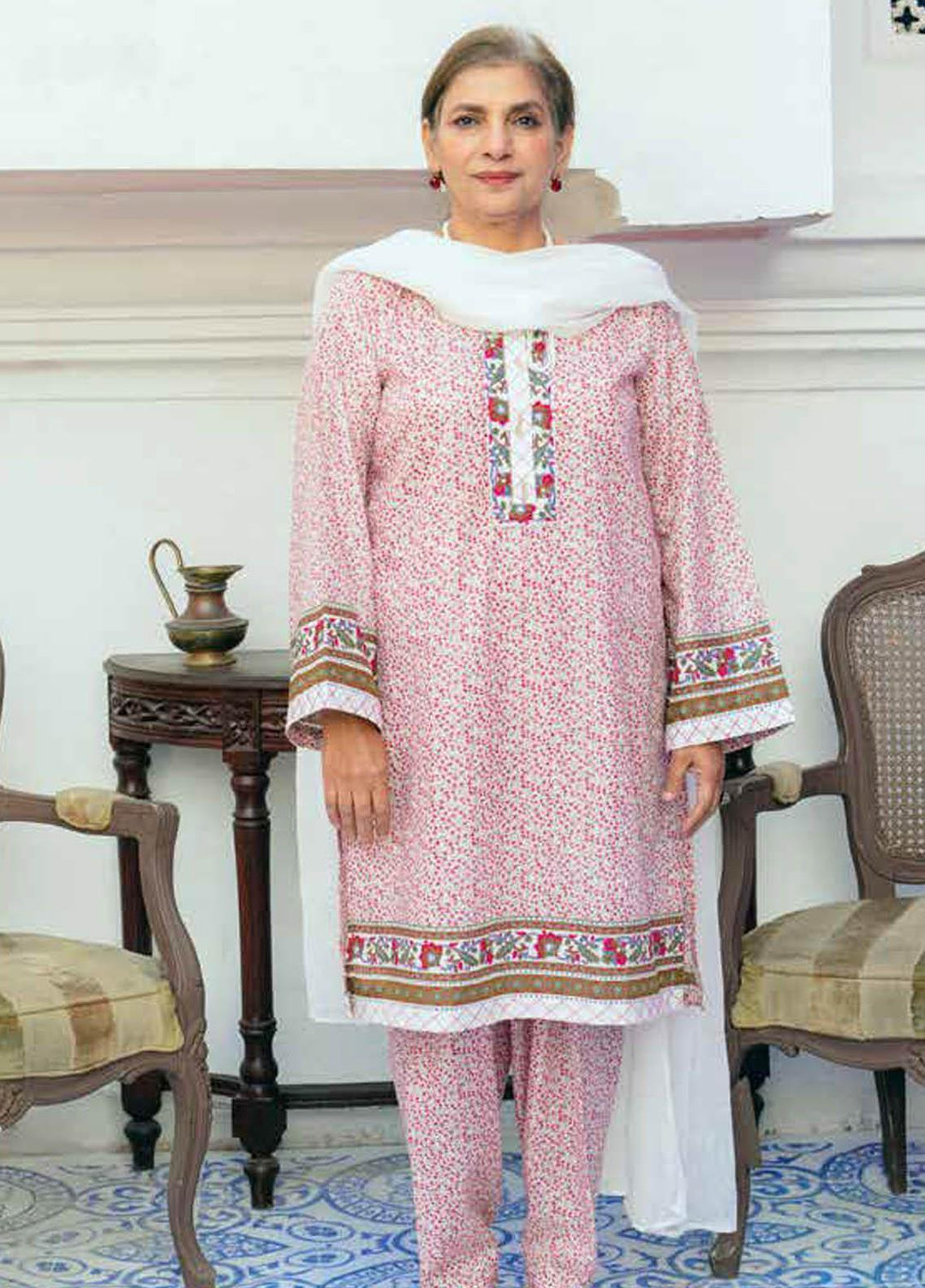 Gul Ahmed Printed Lawn  Unstitched Kurties GA21M SL-920 B - Summer Collection