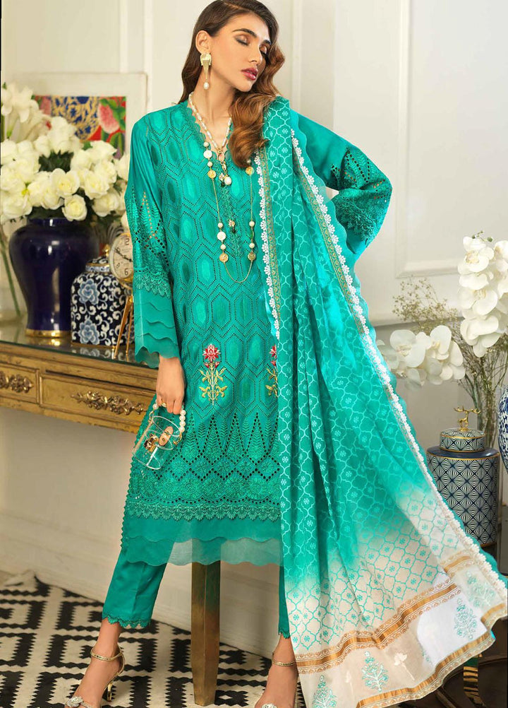 Gul Ahmed Embroidered Lawn Suits Unstitched 3 Piece GA22PF DN-22045 - Summer Collection