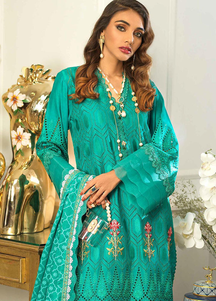Gul Ahmed Embroidered Lawn Suits Unstitched 3 Piece GA22PF DN-22045 - Summer Collection