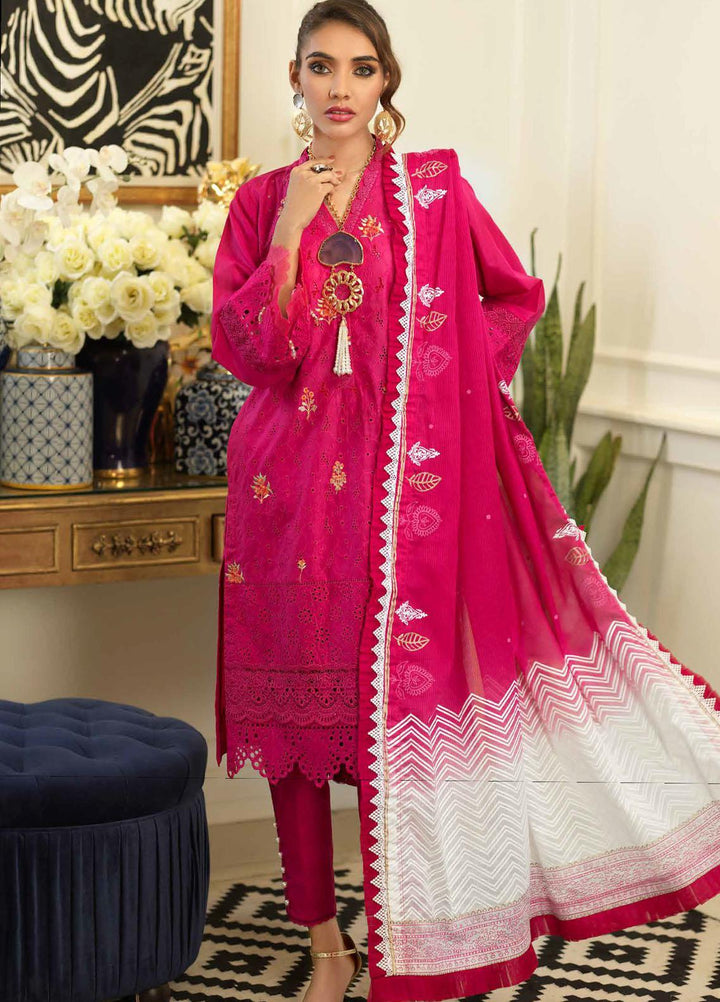 Gul Ahmed Embroidered Lawn Suits Unstitched 3 Piece GA22PF DN-22046 - Summer Collection