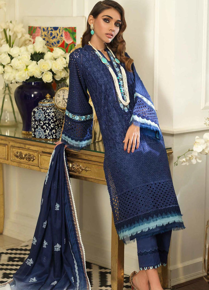 Gul Ahmed Embroidered Lawn Suits Unstitched 3 Piece GA22PF DN-22047 - Summer Collection