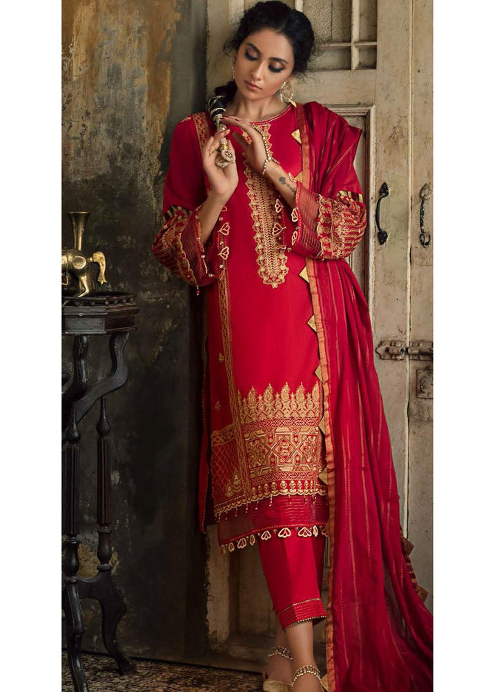 Gul Ahmed Embroidered Lawn Suits Unstitched 3 Piece GA21PF MJ12090 - Summer Collection