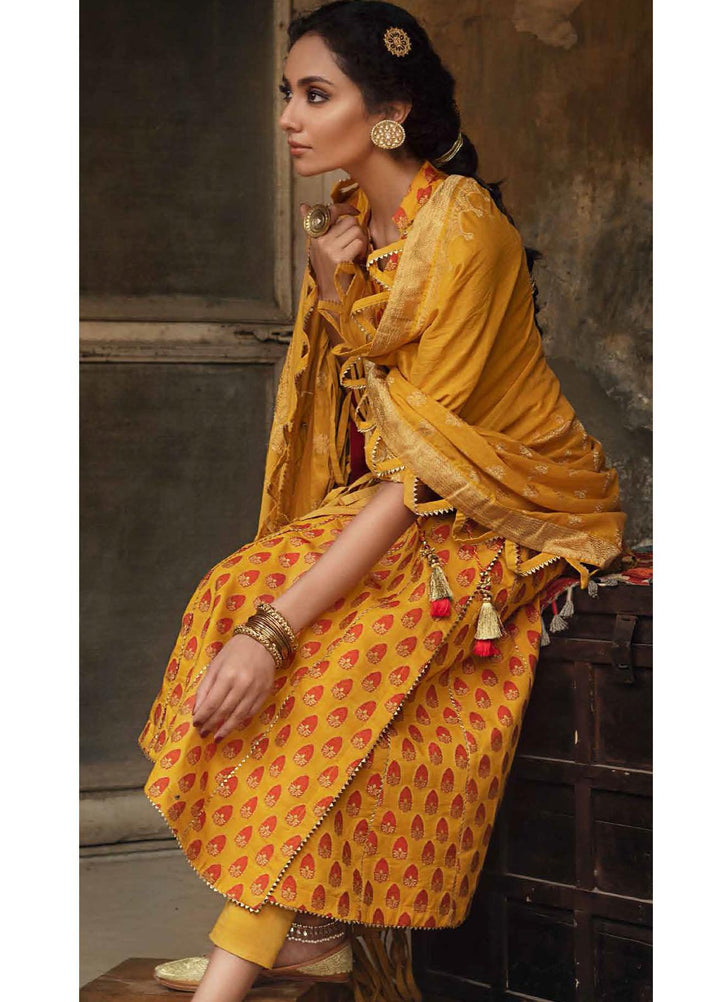 Gul Ahmed Printed Jacquard Suits Unstitched 3 Piece GA21PF MJ12102 - Summer Collection