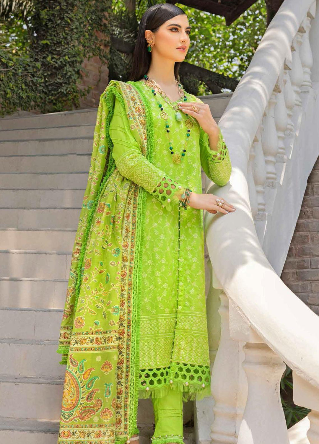 Gul Ahmed Embroidered Cambric Suits Unstitched 3 Piece GA23PF BN-32003 - Summer Collection