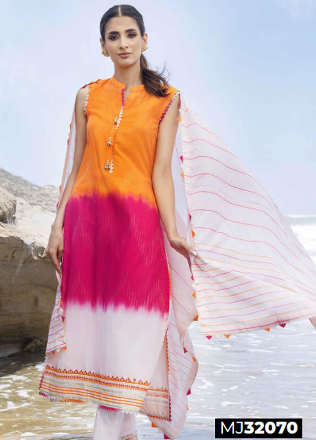 Gul Ahmed Fancy Jacquard Suits Unstitched 3 Piece GA23PF MJ-32070 - Summer Collection