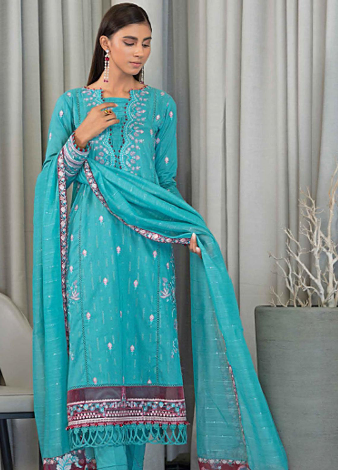 Gul Ahmed Fancy Cambric Suits Unstitched 3 Piece GA23PF PM-32073 - Summer Collection